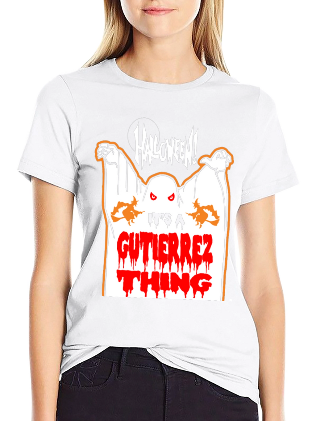 Halloween Ghost Graphic Tee - Gutierrez Thing Shirt