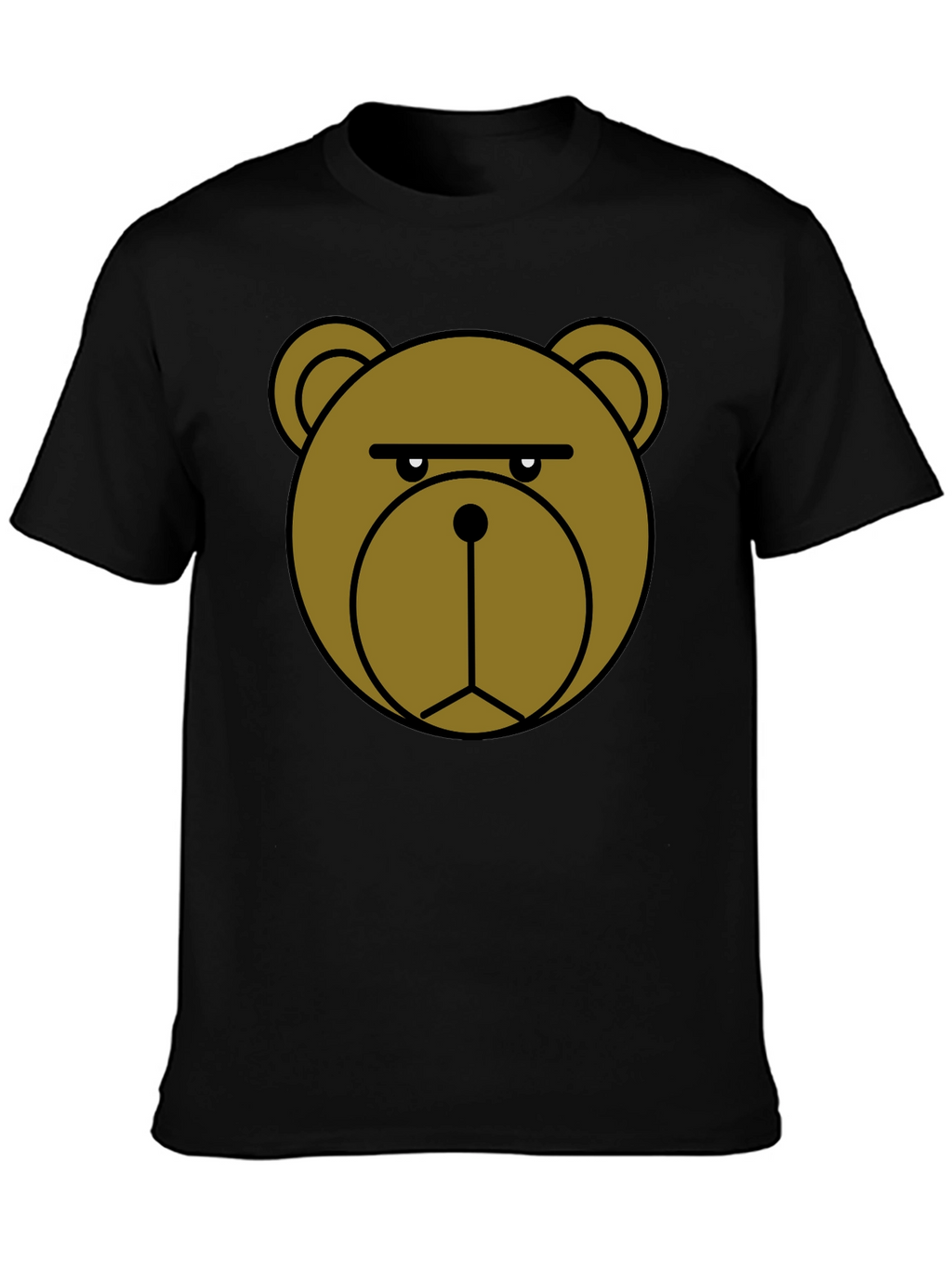 Grumpy Bear Graphic T-Shirt - Black