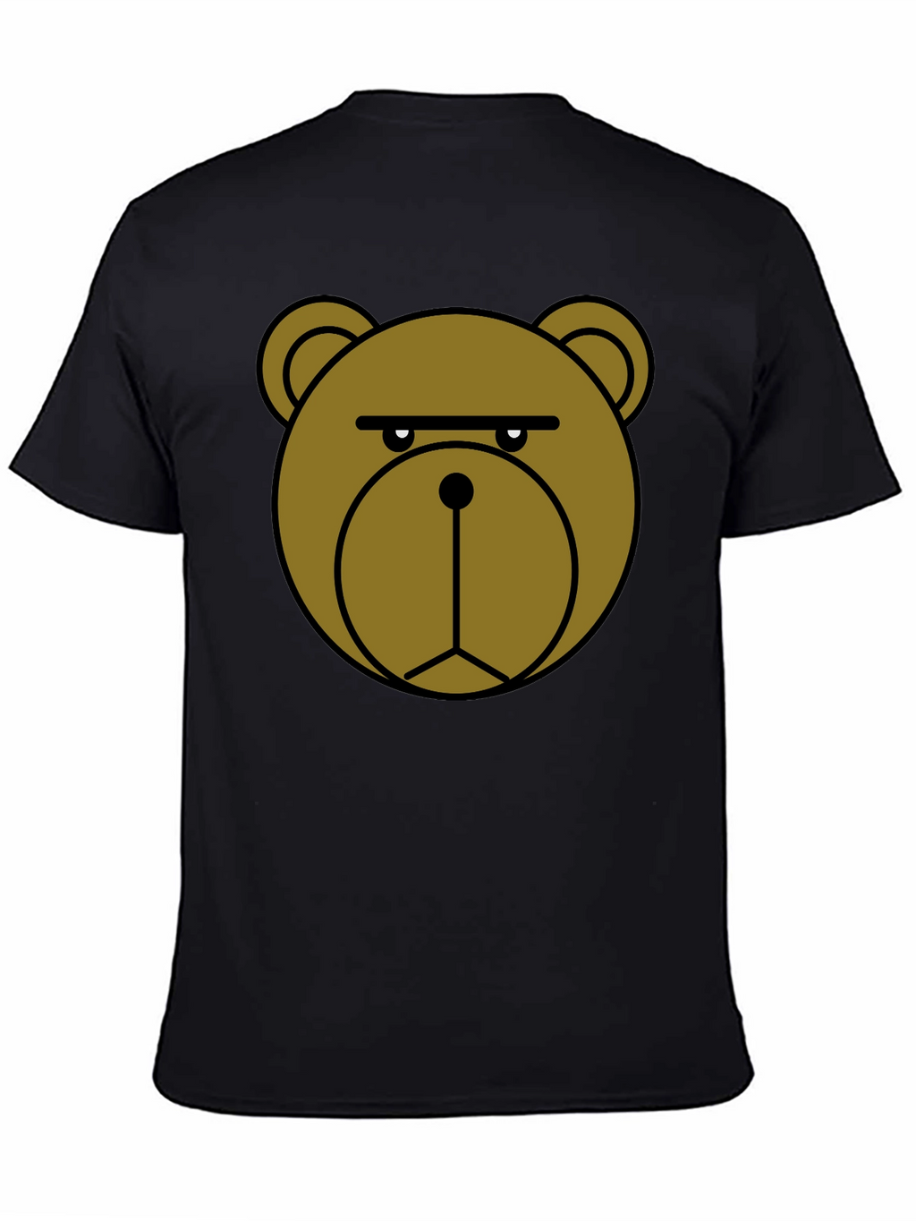 Grumpy Bear Graphic T-Shirt - Black