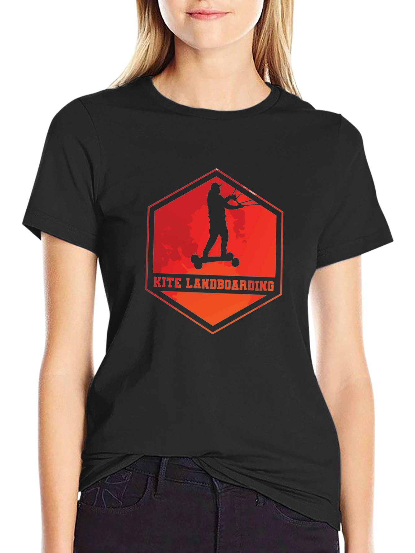 Kite Landboarding Graphic Tee - Black