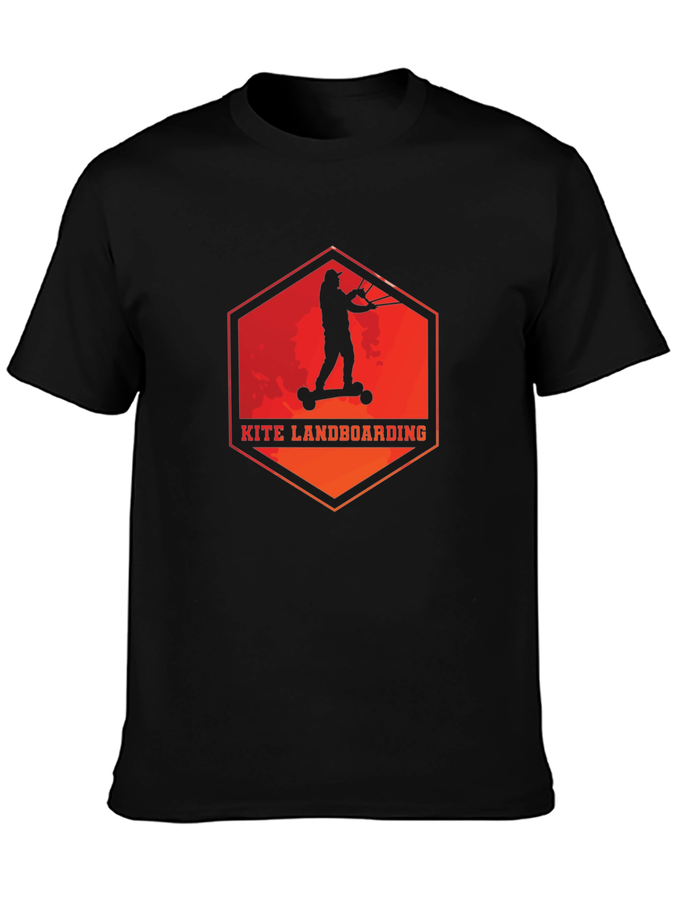 Kite Landboarding Graphic Tee - Black