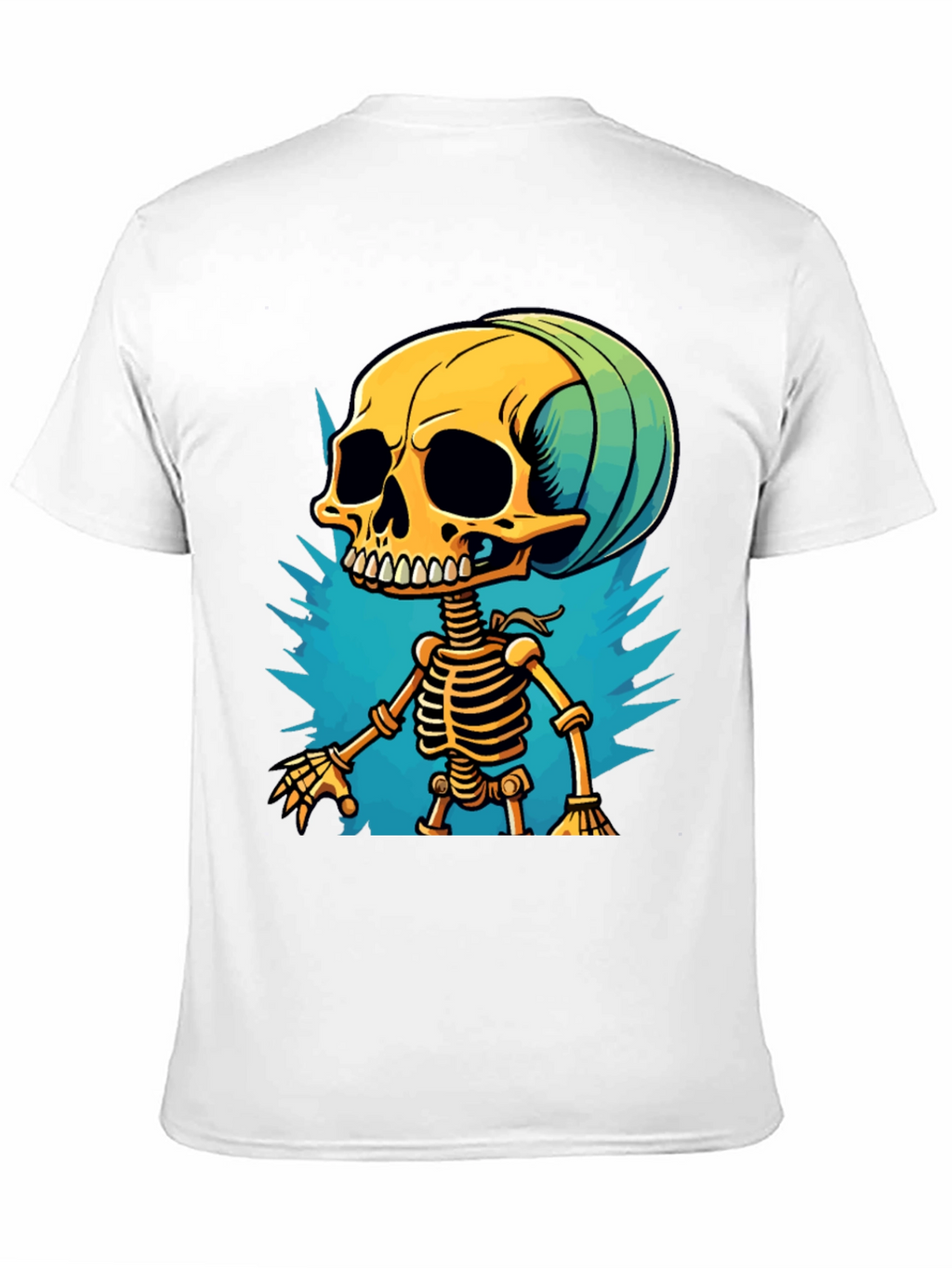 Cartoon Skeleton Graphic T-Shirt