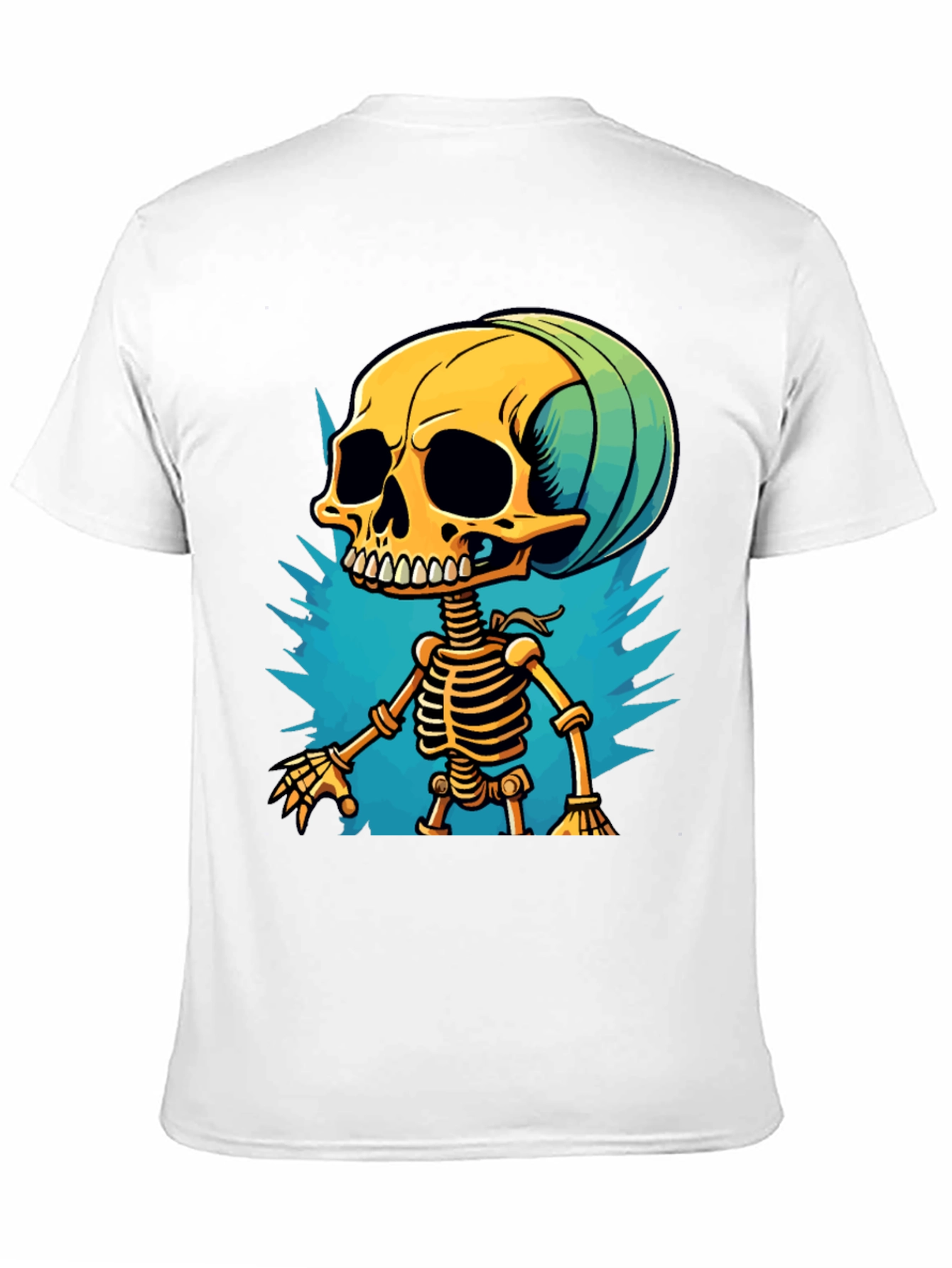 Cartoon Skeleton Graphic T-Shirt