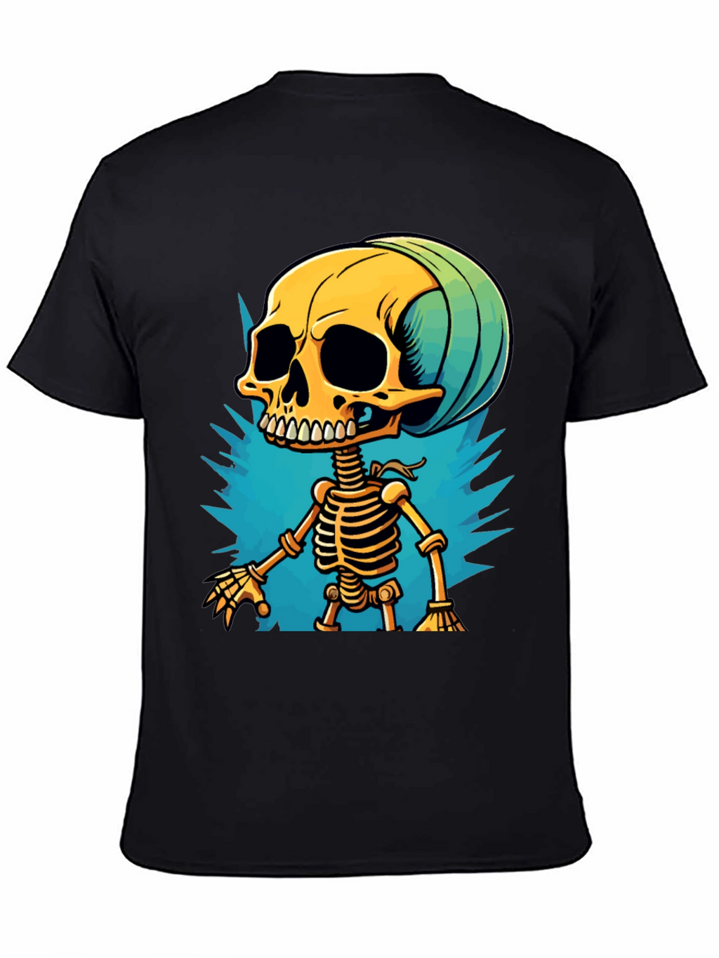 Cartoon Skeleton Graphic T-Shirt