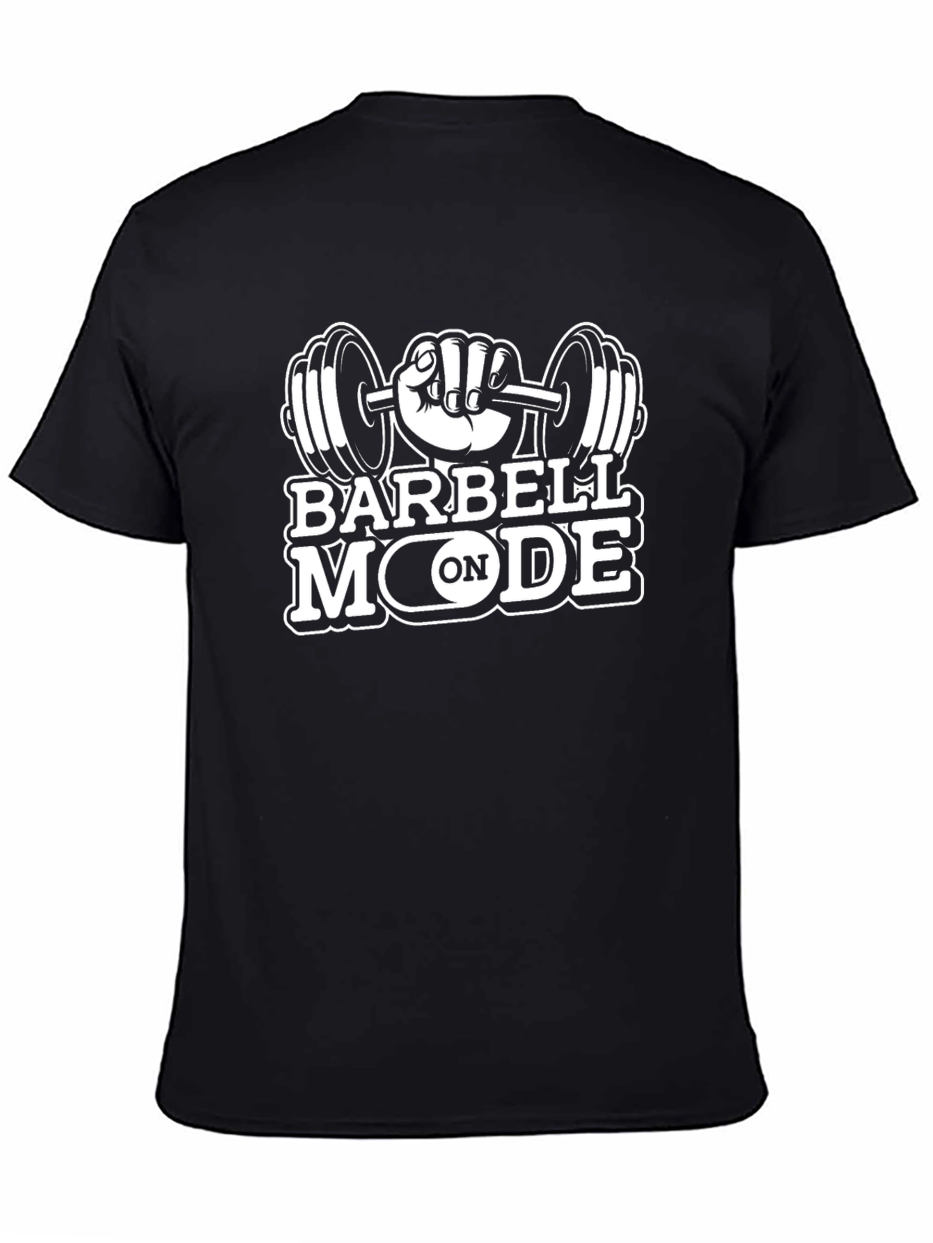 Barbell Mode On Graphic Tee - Gym Fitness Shirt