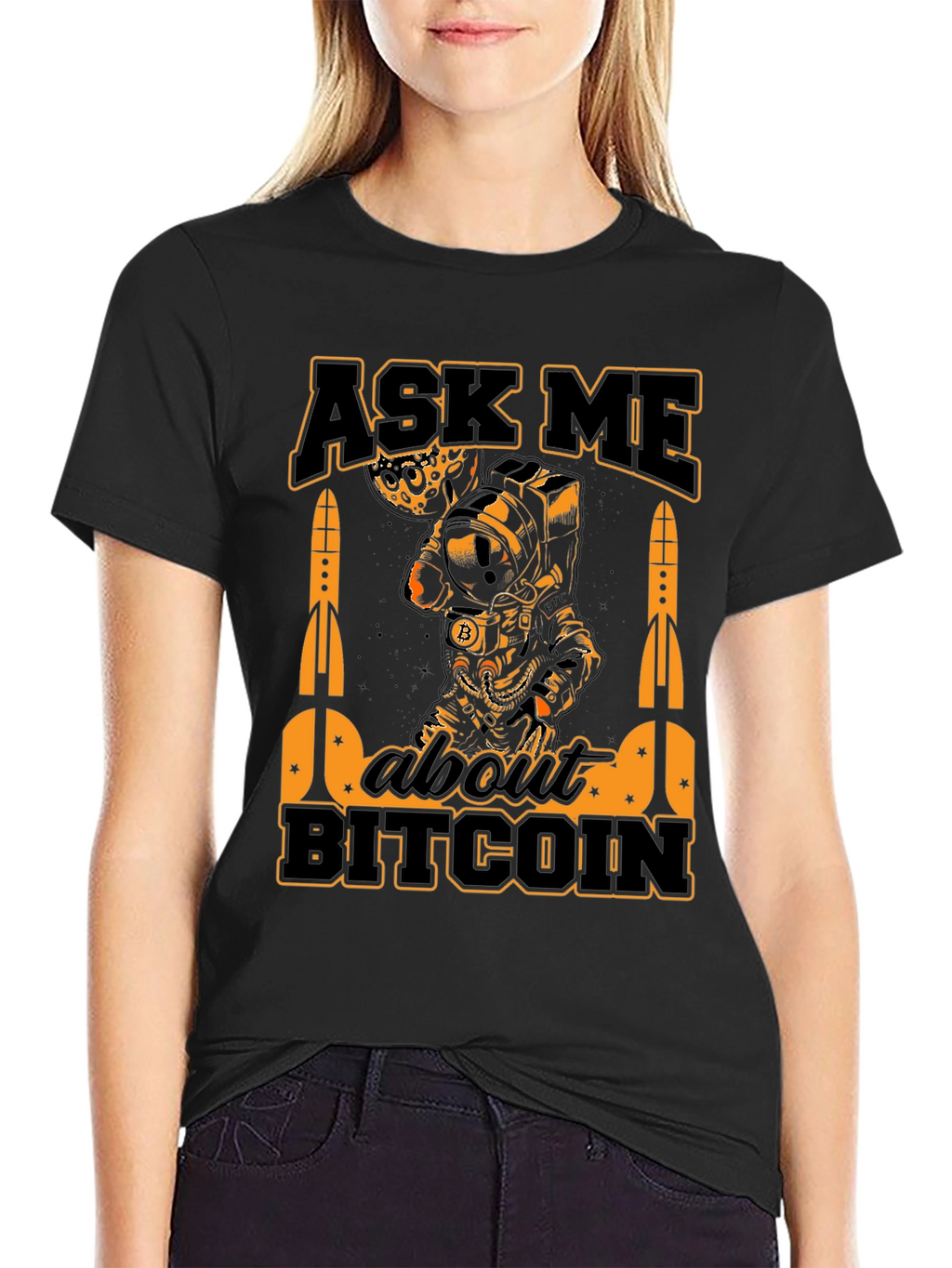 Ask Me About Bitcoin Black T-Shirt