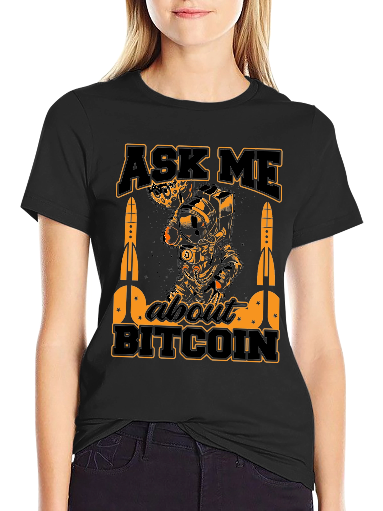 Ask Me About Bitcoin Black T-Shirt