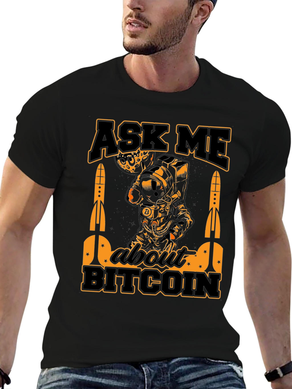 Ask Me About Bitcoin Black T-Shirt