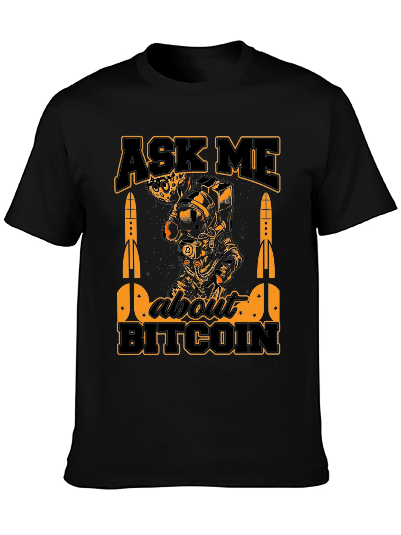 Ask Me About Bitcoin Black T-Shirt