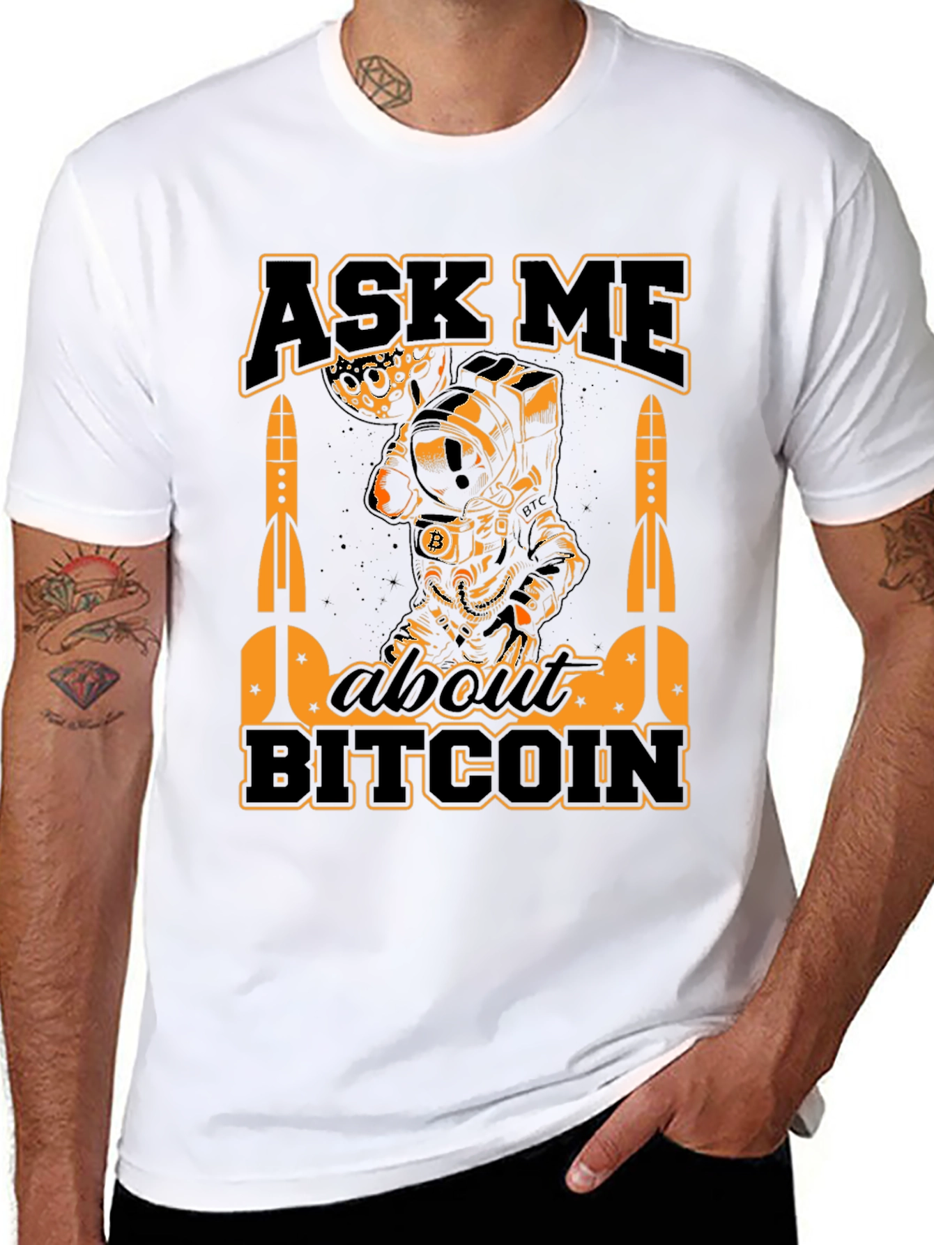 Ask Me About Bitcoin Black T-Shirt