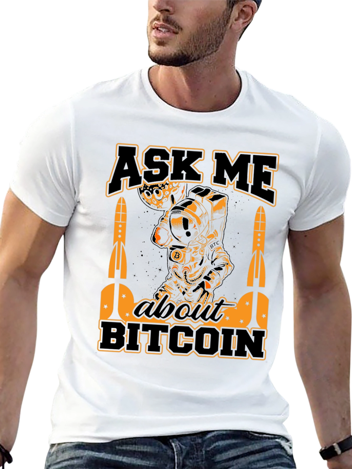 Ask Me About Bitcoin Black T-Shirt