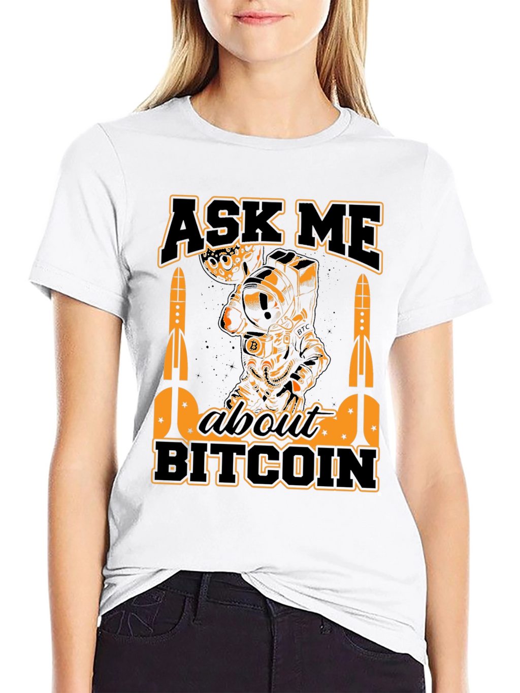 Ask Me About Bitcoin Black T-Shirt