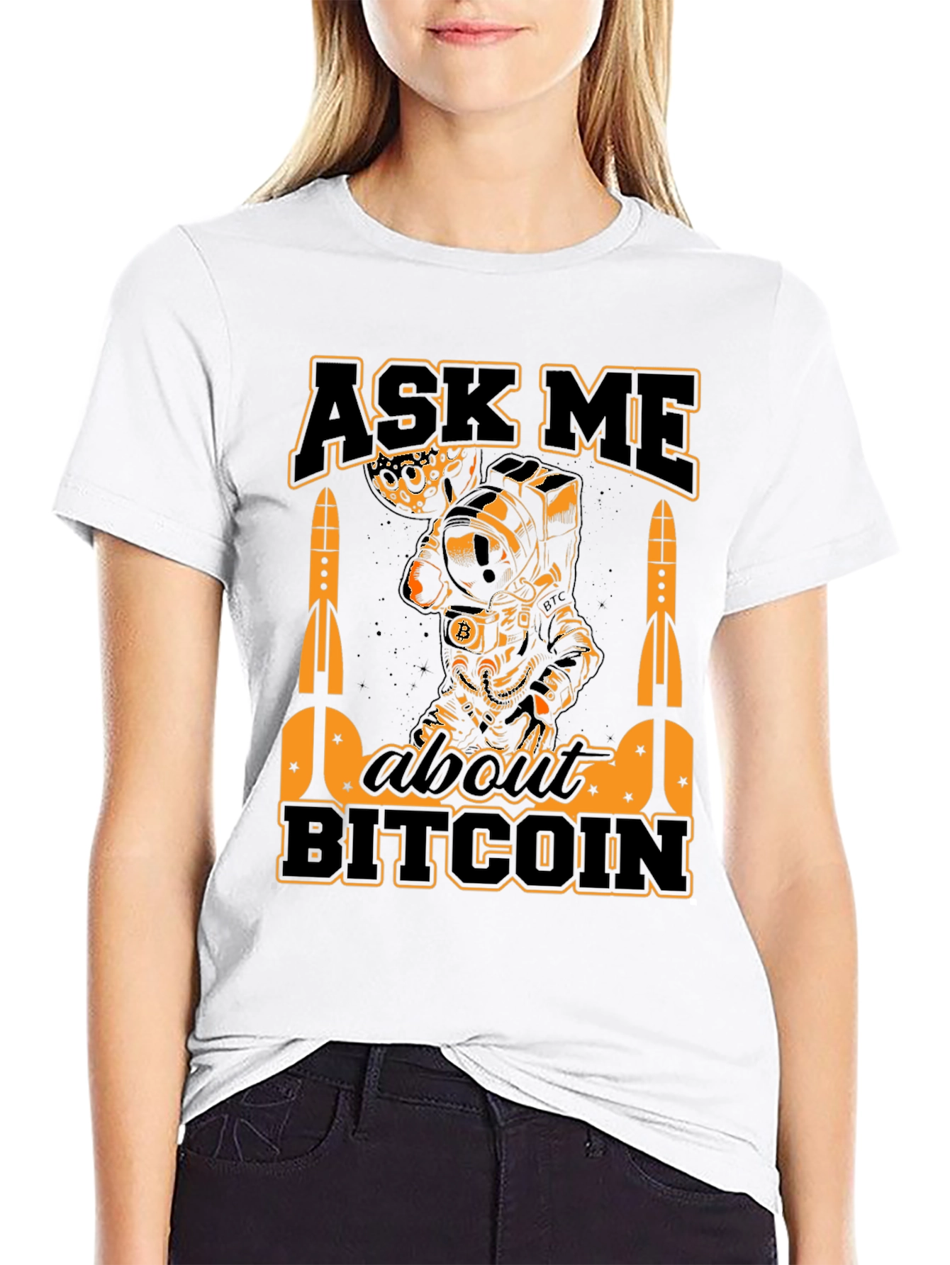 Ask Me About Bitcoin Black T-Shirt