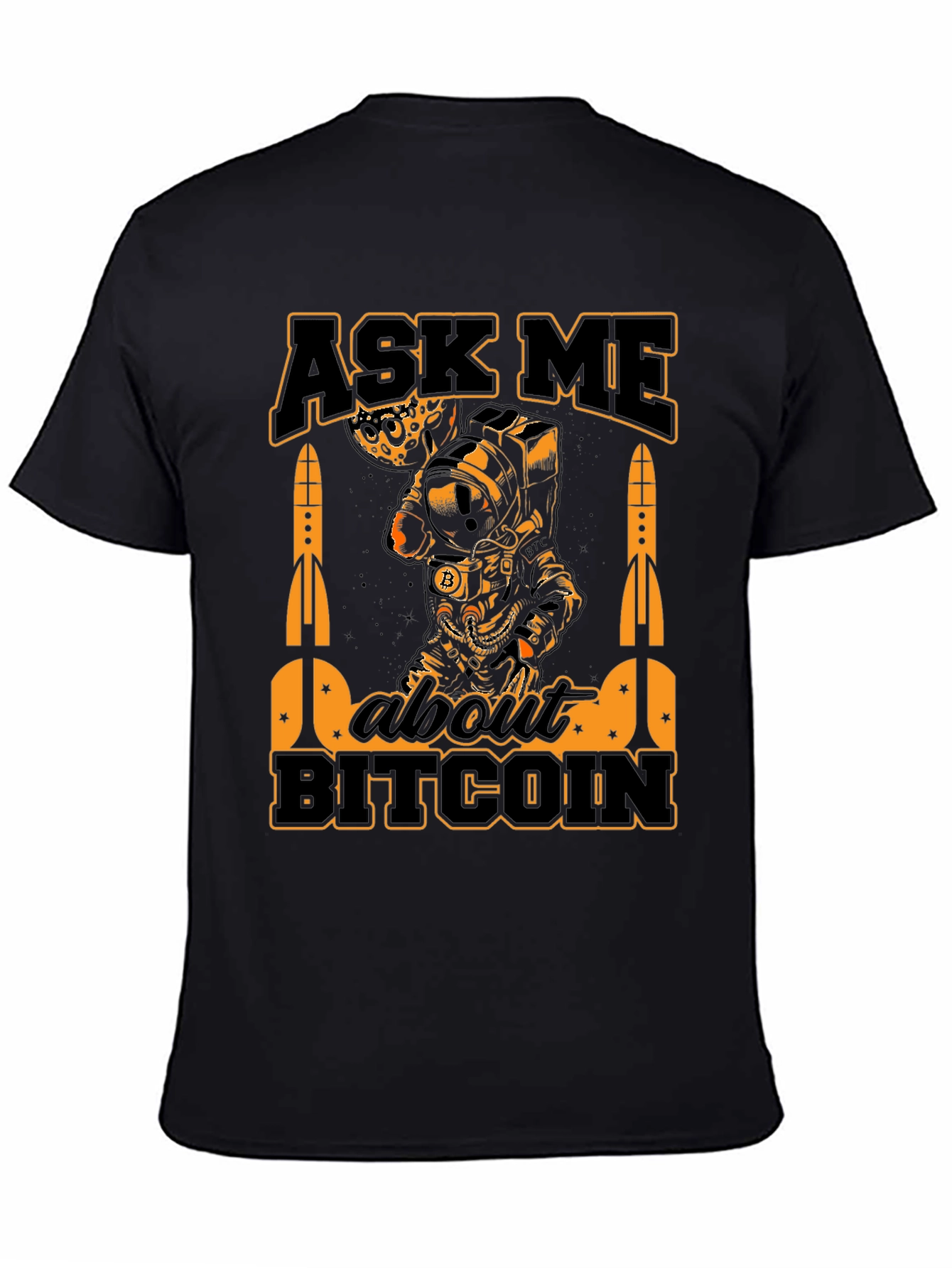 Ask Me About Bitcoin Black T-Shirt