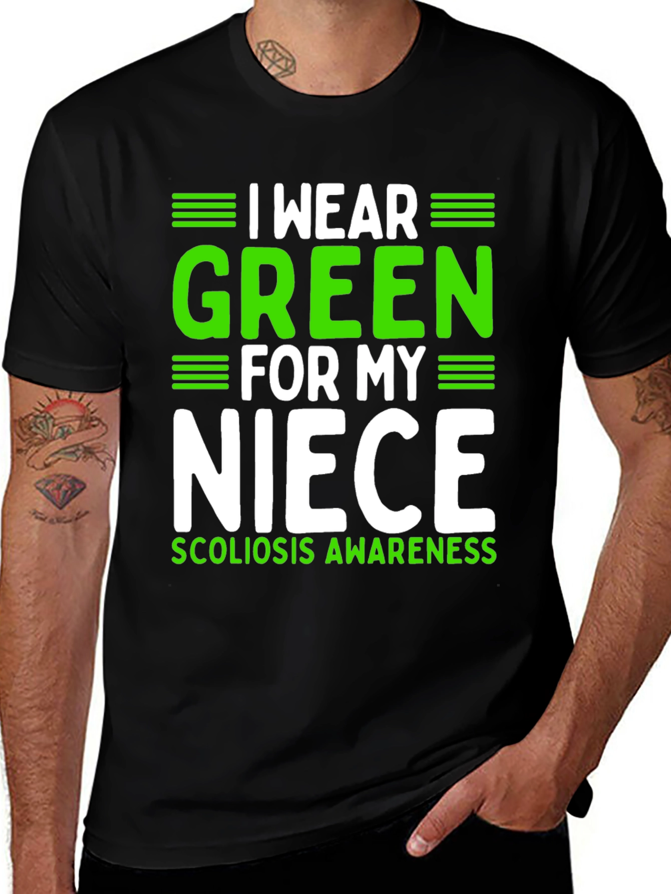 I Wear Green for My Niece Scoliosis Awareness T-Shirt