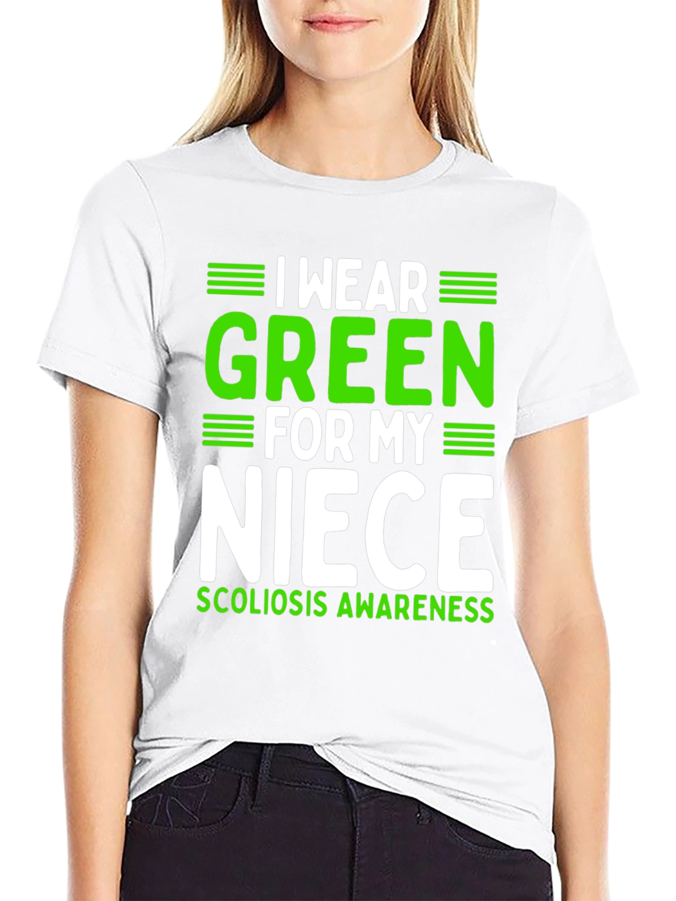 I Wear Green for My Niece Scoliosis Awareness T-Shirt