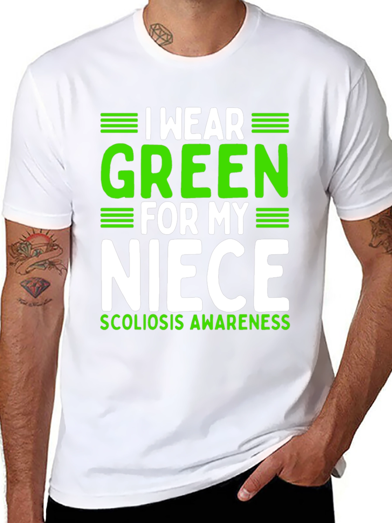 I Wear Green for My Niece Scoliosis Awareness T-Shirt
