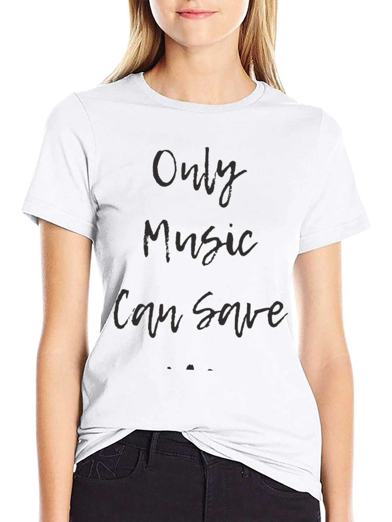 Only Music Can Save Me T-Shirt - Stylish Graphic Tee