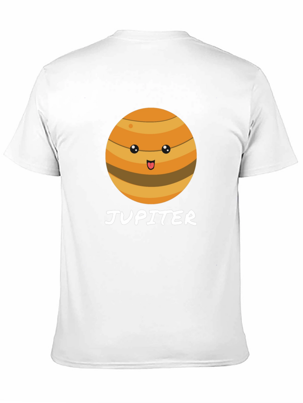 Cute Jupiter Planet Graphic Black T-Shirt