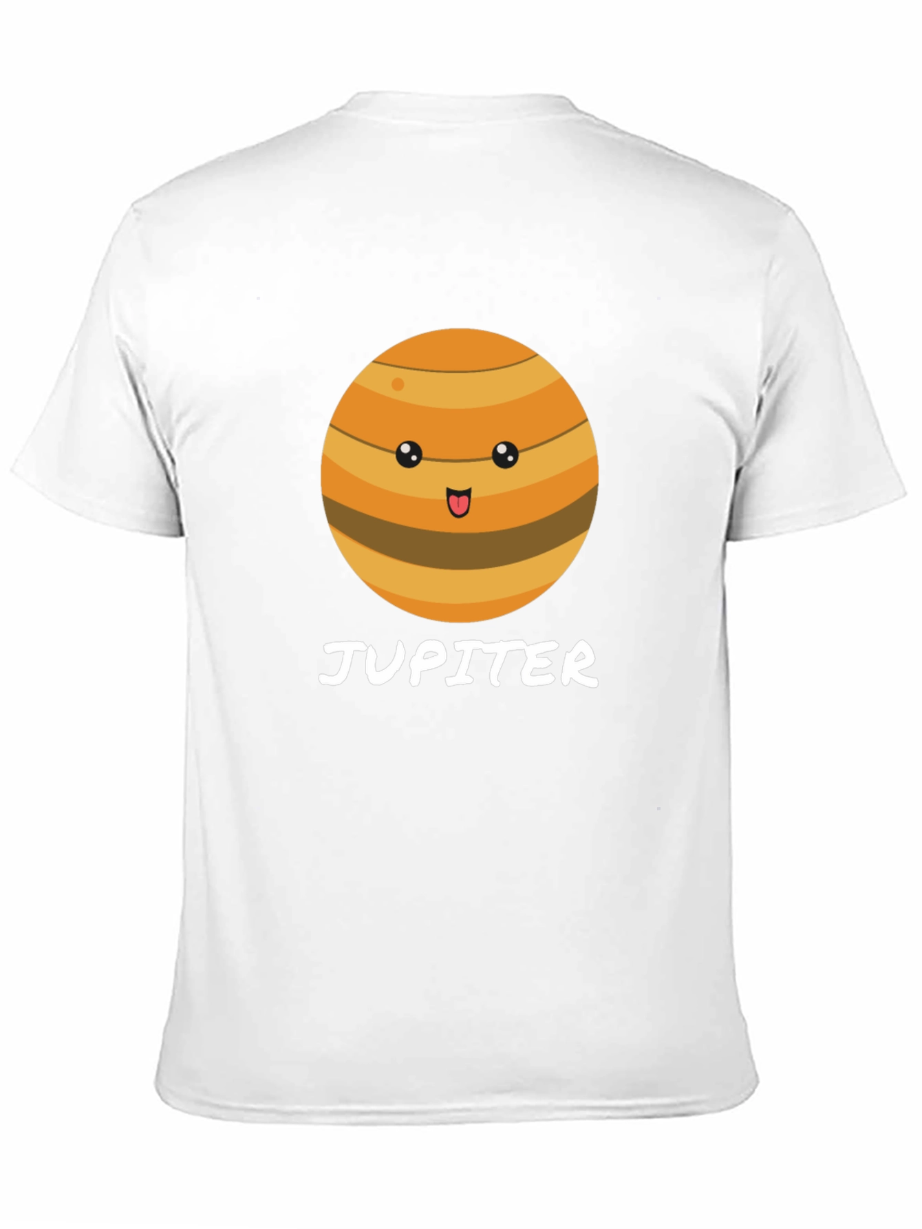 Cute Jupiter Planet Graphic Black T-Shirt