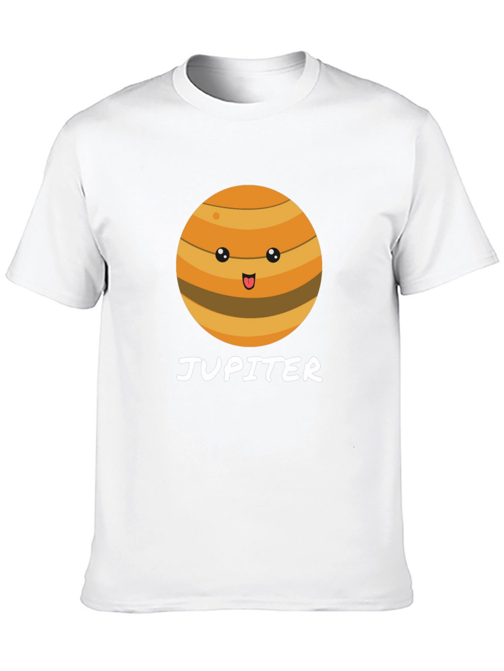 Cute Jupiter Planet Graphic Black T-Shirt