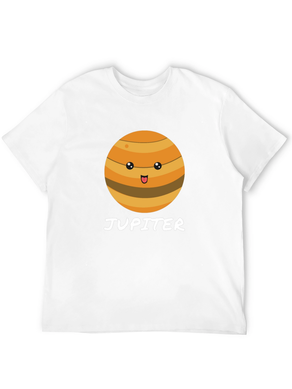 Cute Jupiter Planet Graphic Black T-Shirt