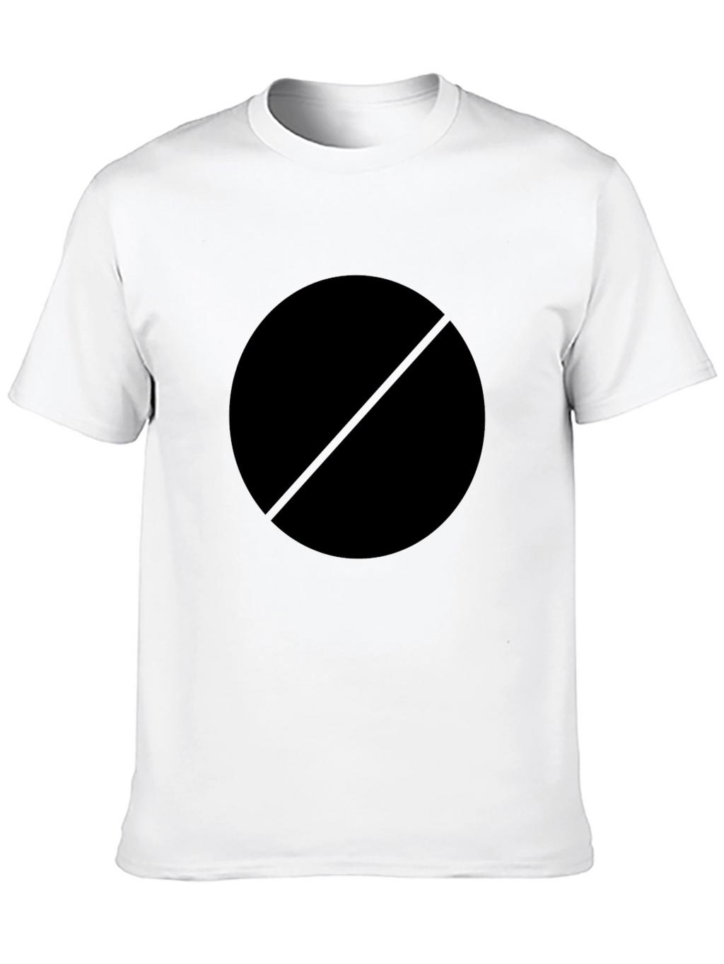 Mens Black Circle with Line T-Shirt