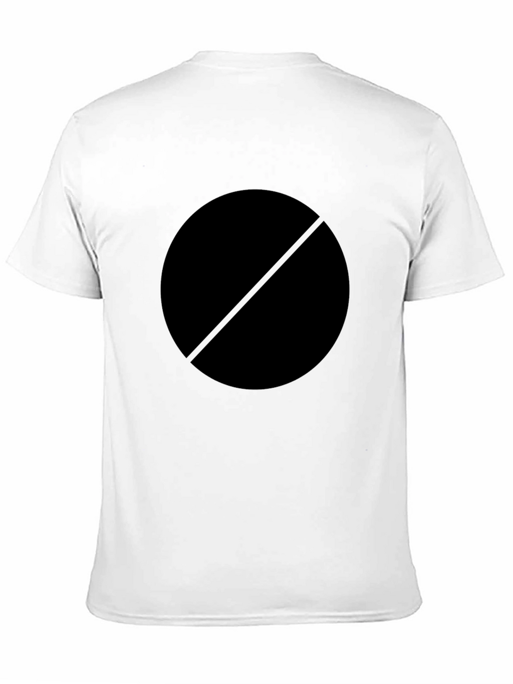 Mens Black Circle with Line T-Shirt