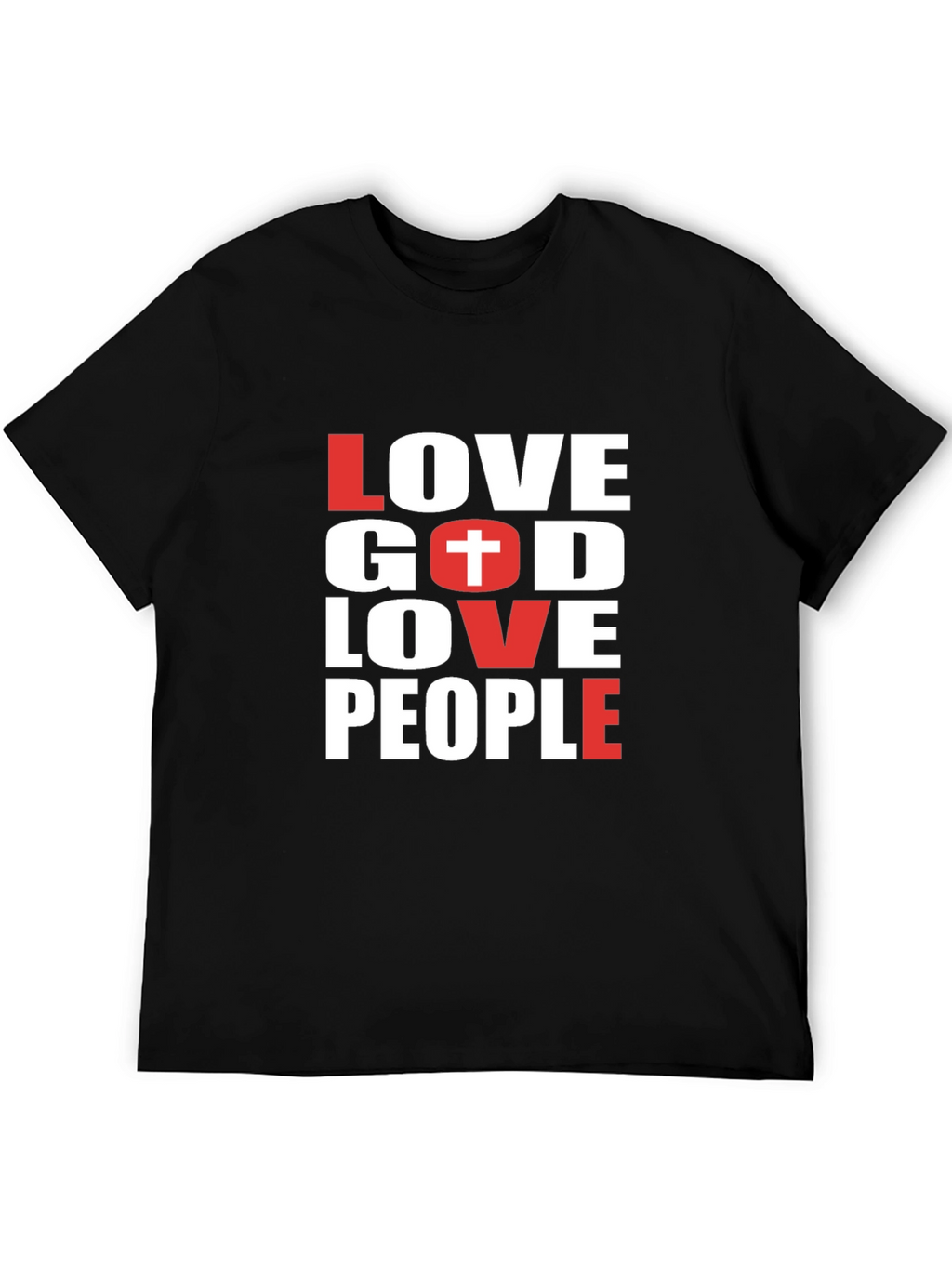Love God Love People Black T-Shirt
