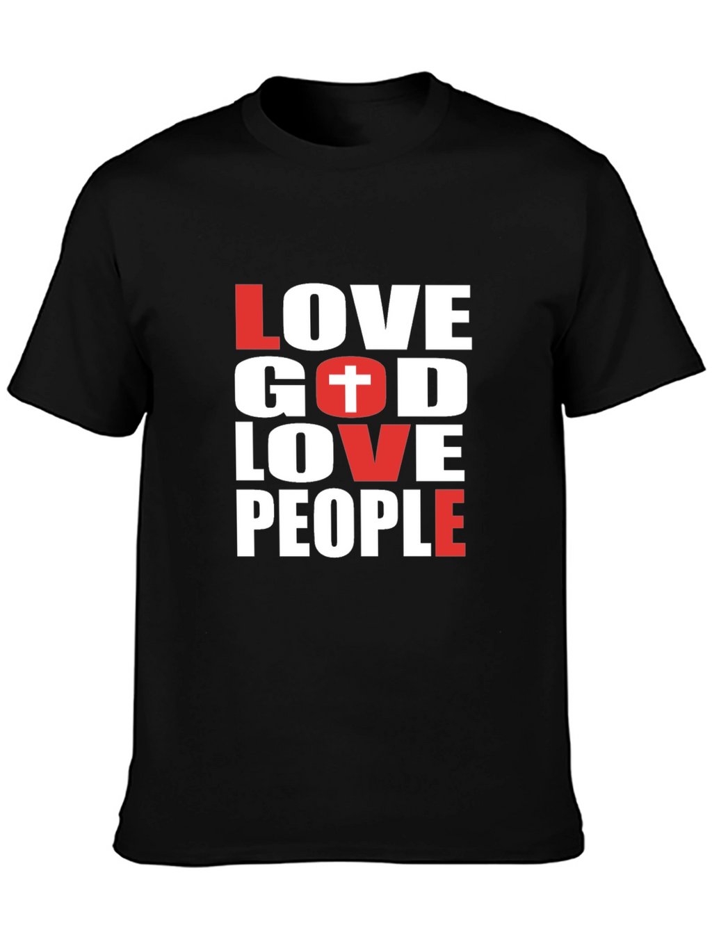 Love God Love People Black T-Shirt