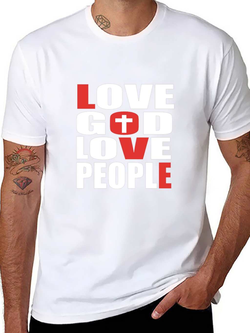Love God Love People Black T-Shirt