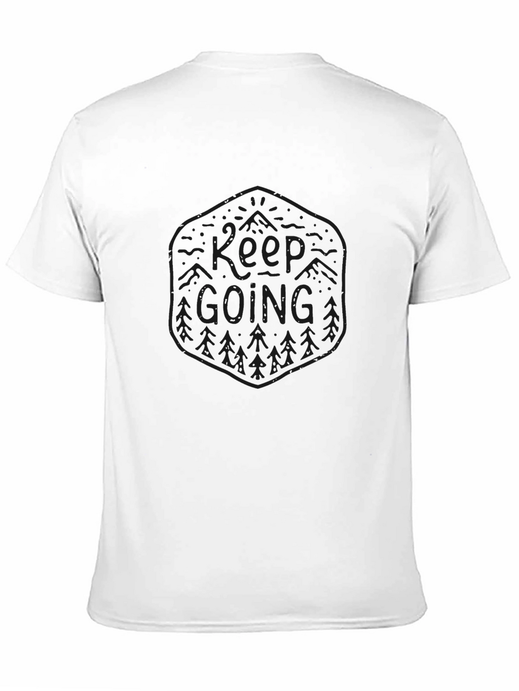 Keep Going Graphic Print Mens Black T-Shirt