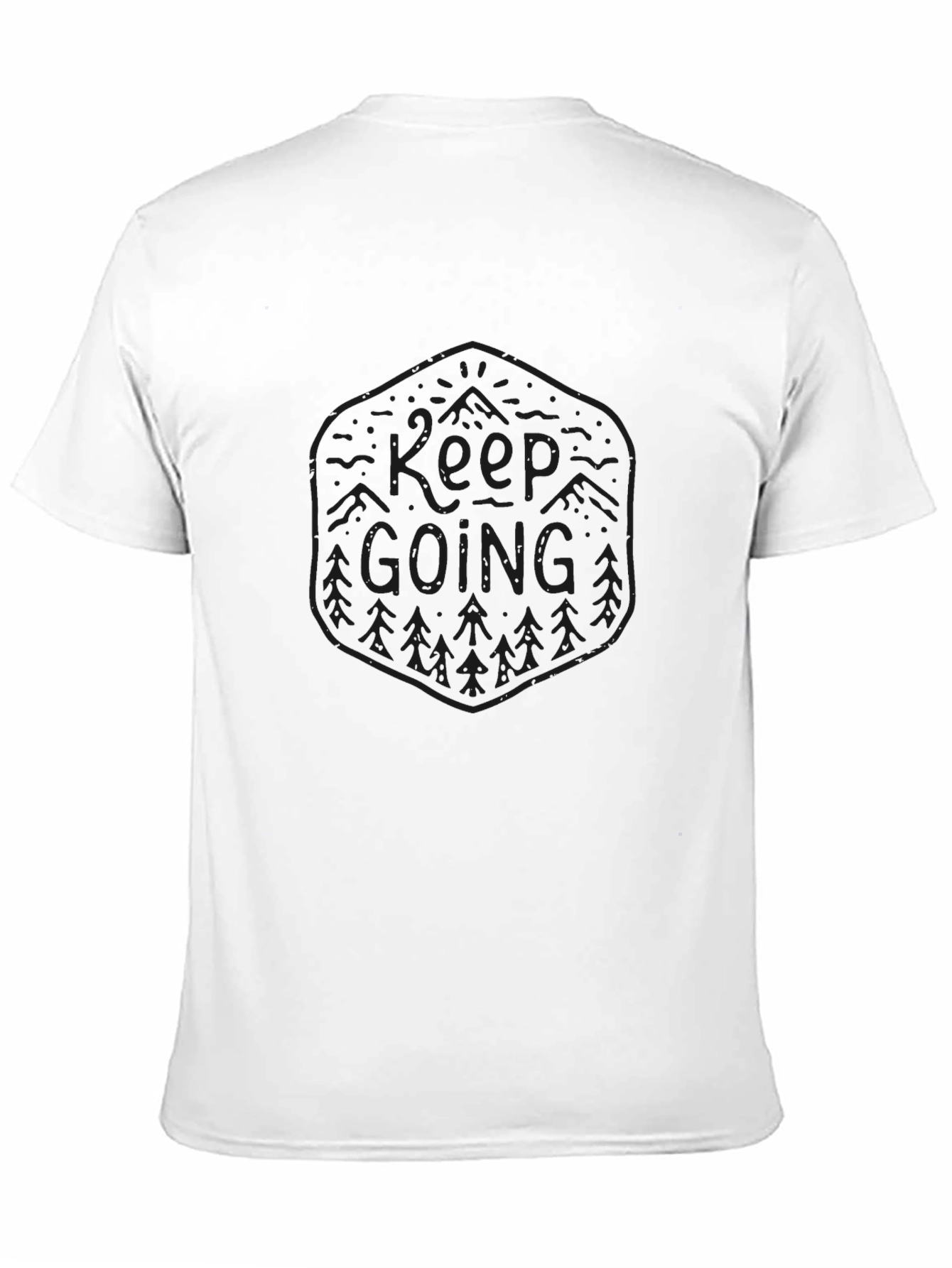 Keep Going Graphic Print Mens Black T-Shirt