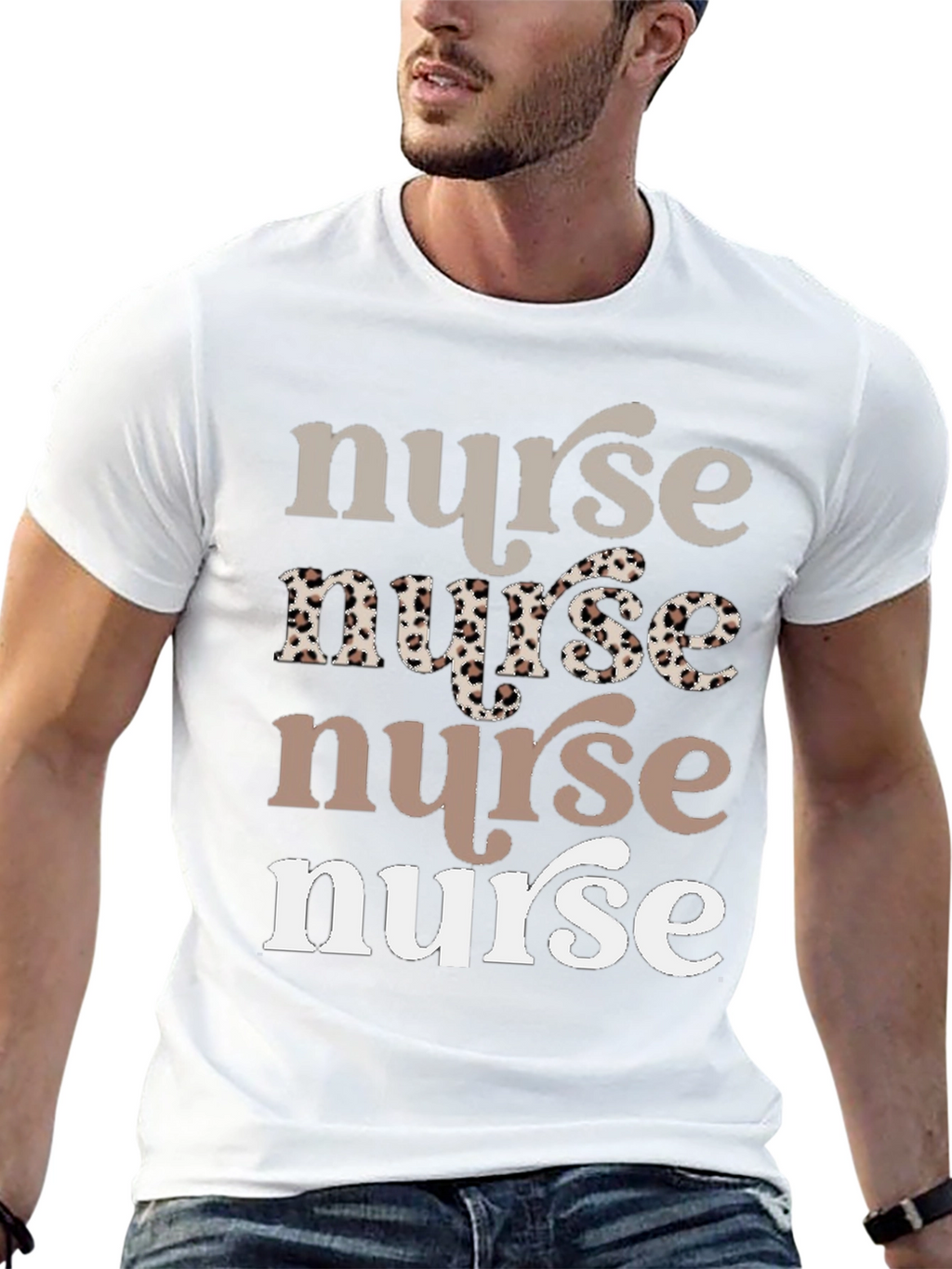 Stylish Nurse Graphic Tee - Soft Cotton Blend