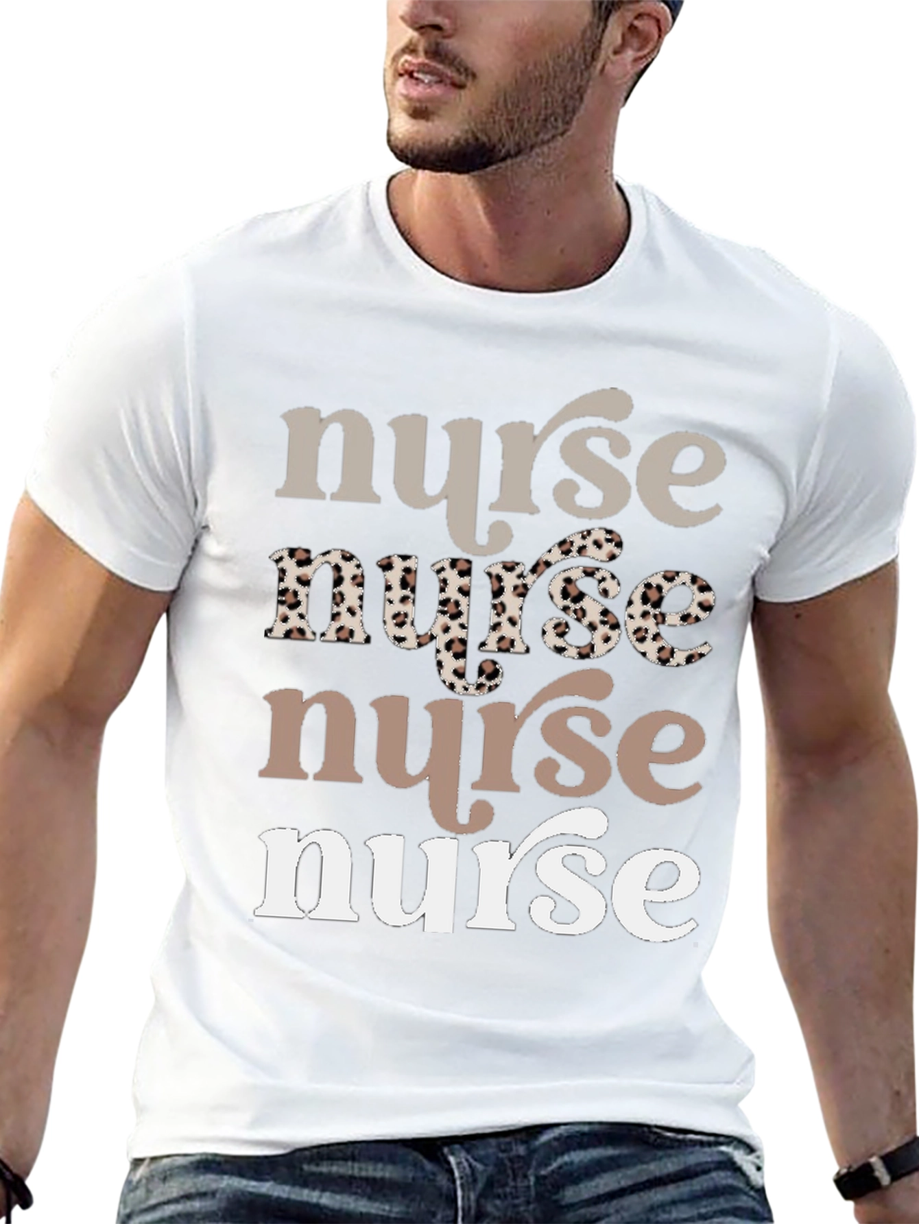 Stylish Nurse Graphic Tee - Soft Cotton Blend