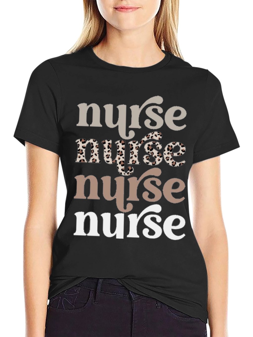 Stylish Nurse Graphic Tee - Soft Cotton Blend