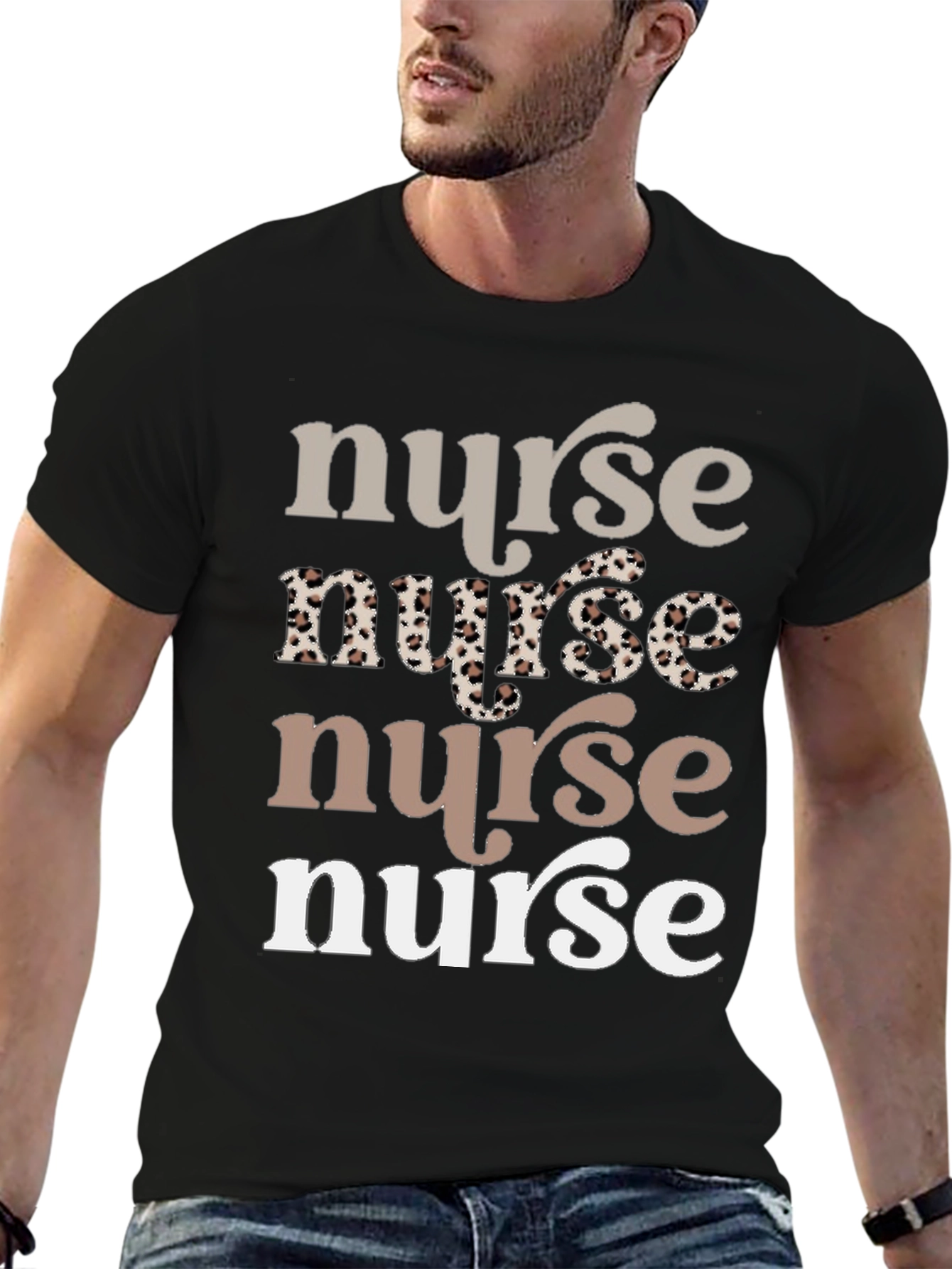 Stylish Nurse Graphic Tee - Soft Cotton Blend