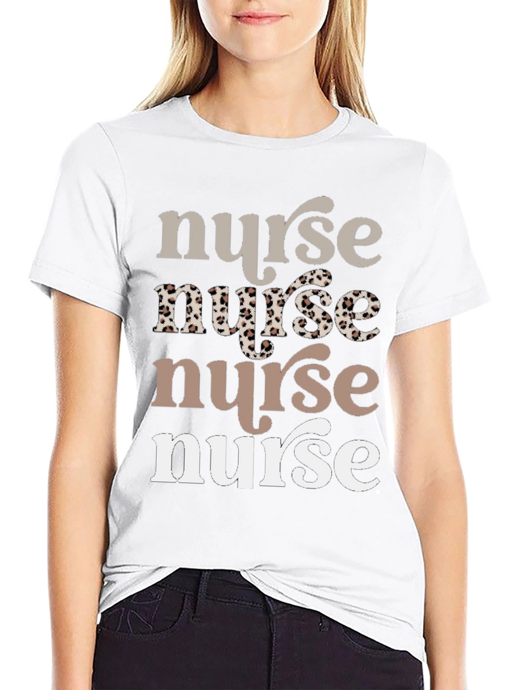 Stylish Nurse Graphic Tee - Soft Cotton Blend