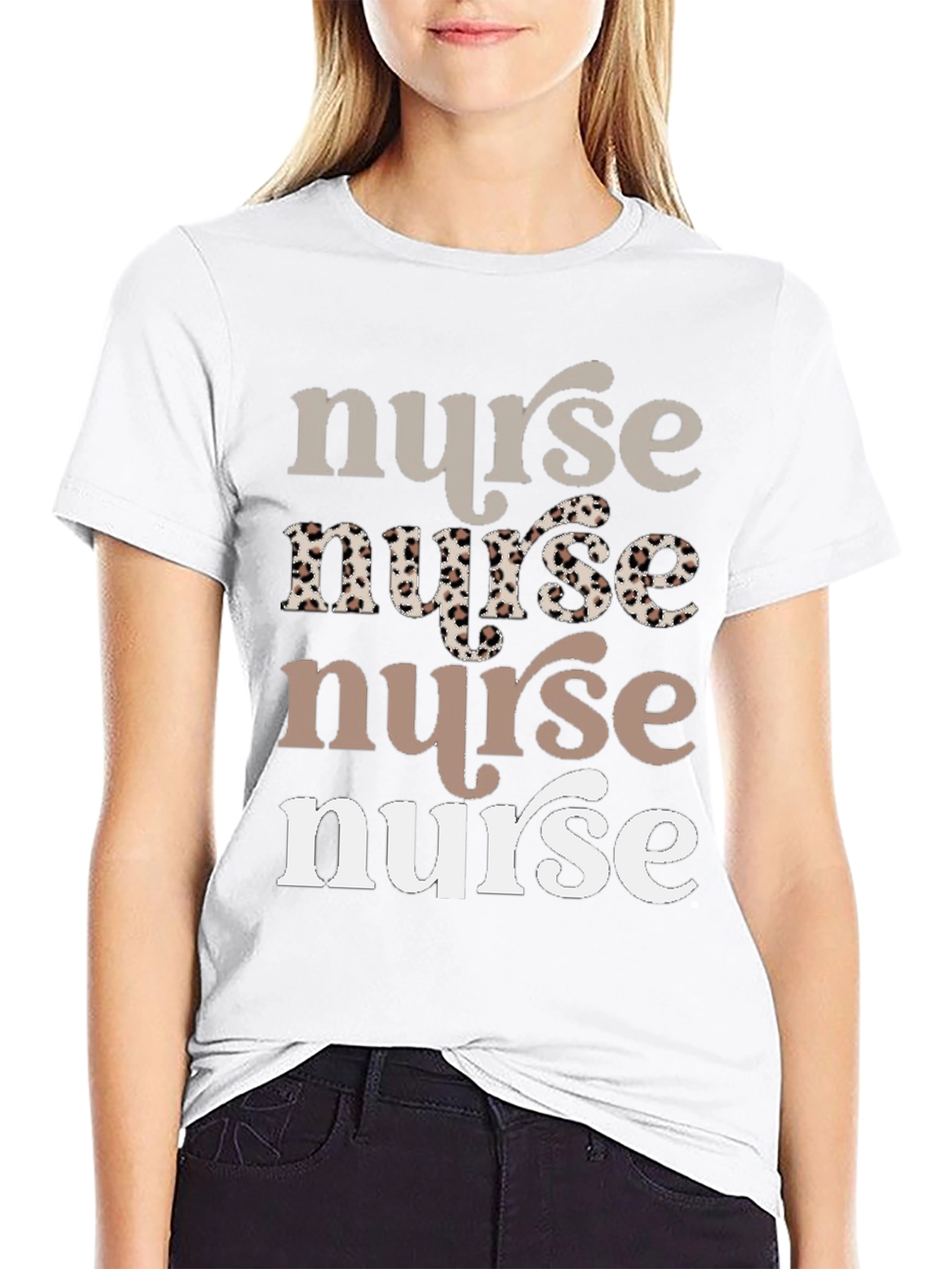 Stylish Nurse Graphic Tee - Soft Cotton Blend