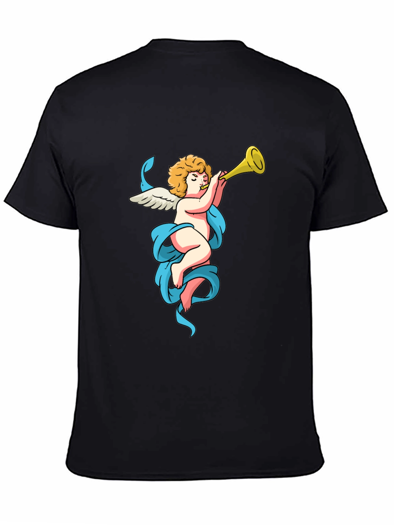 Cherub Trumpet Graphic Tee - Soft Cotton Comfort