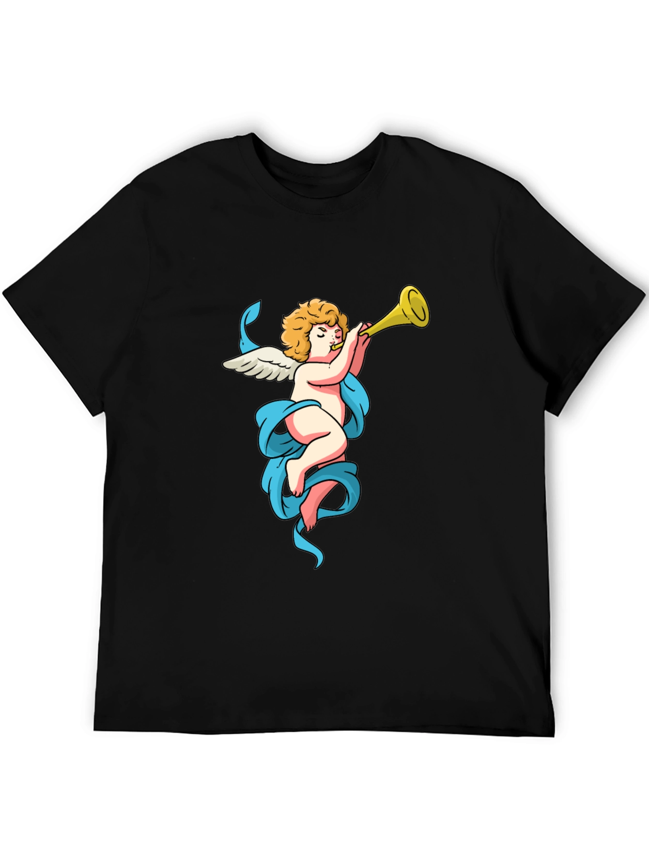 Cherub Trumpet Graphic Tee - Soft Cotton Comfort