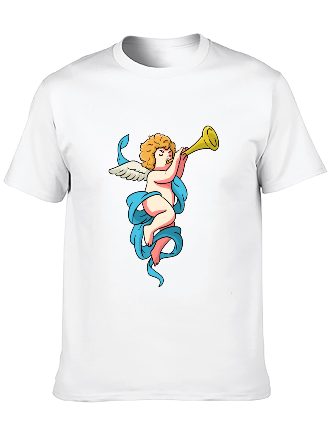 Cherub Trumpet Graphic Tee - Soft Cotton Comfort