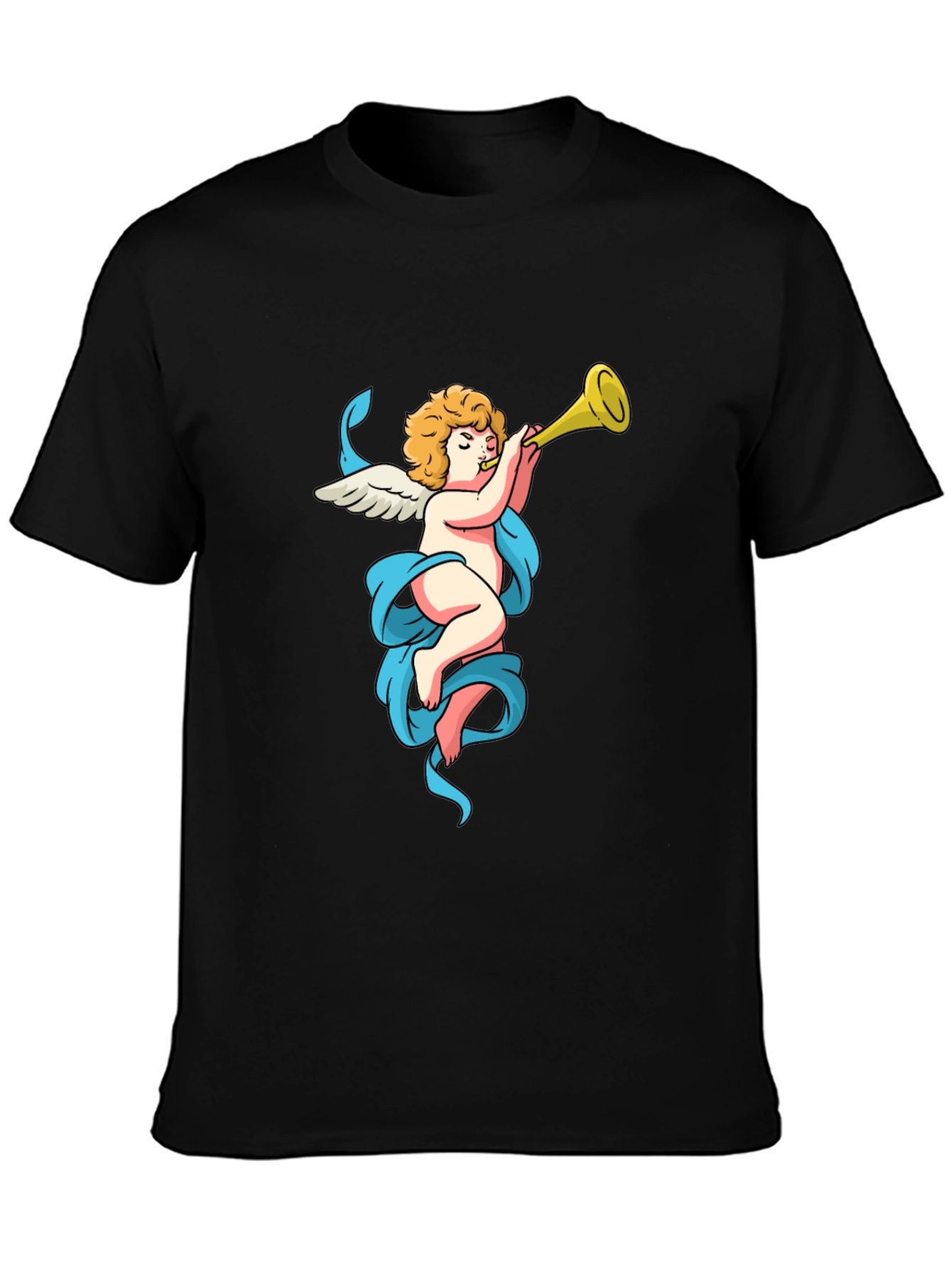 Cherub Trumpet Graphic Tee - Soft Cotton Comfort