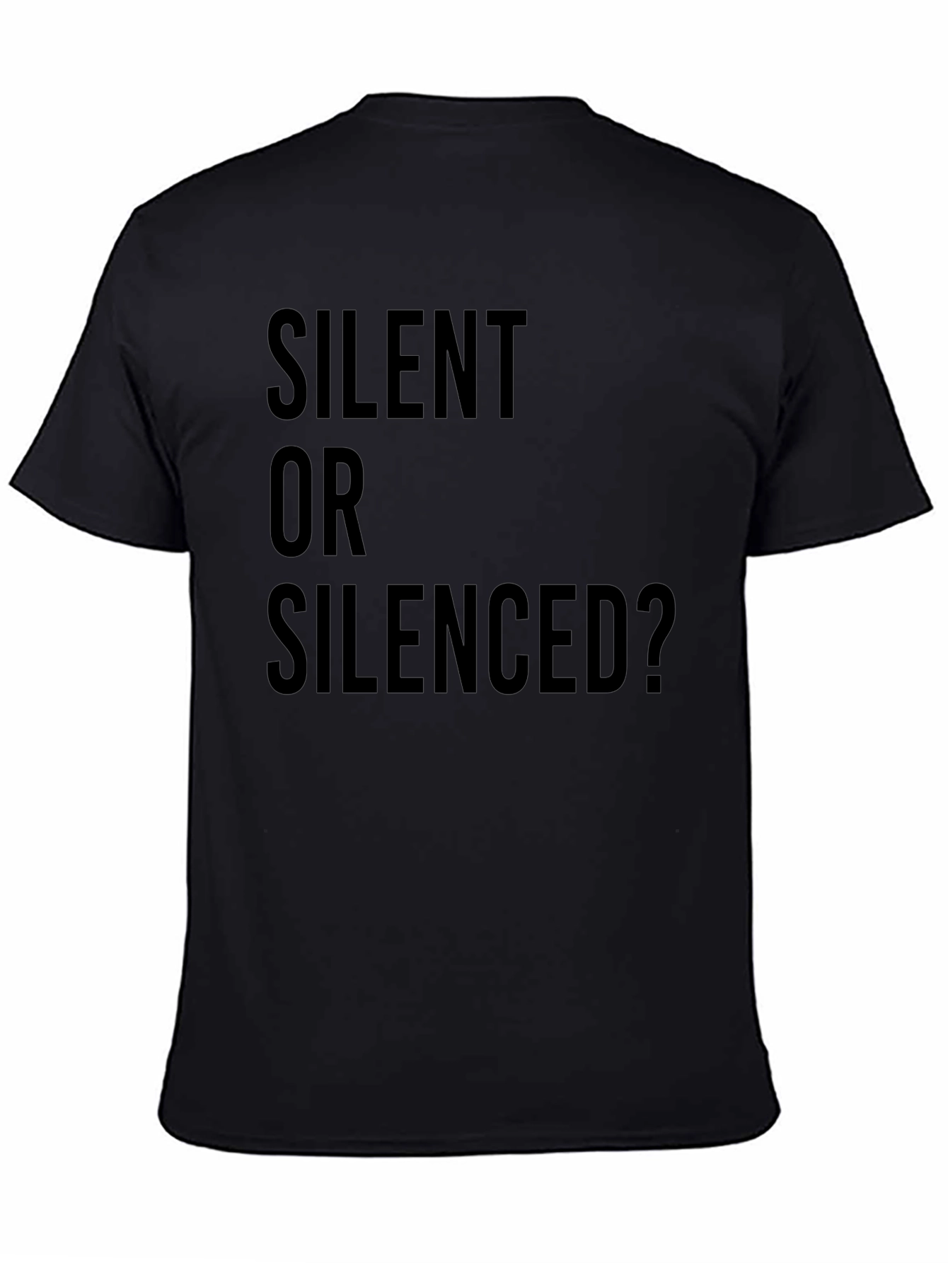 Silent or Silenced? Black Graphic Tee