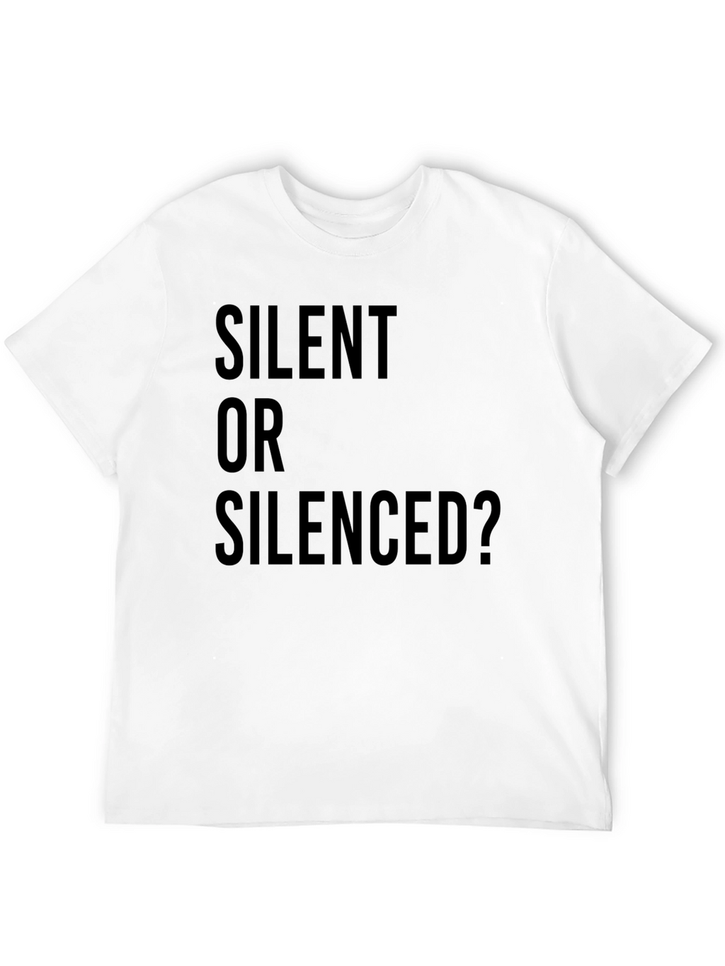 Silent or Silenced? Black Graphic Tee