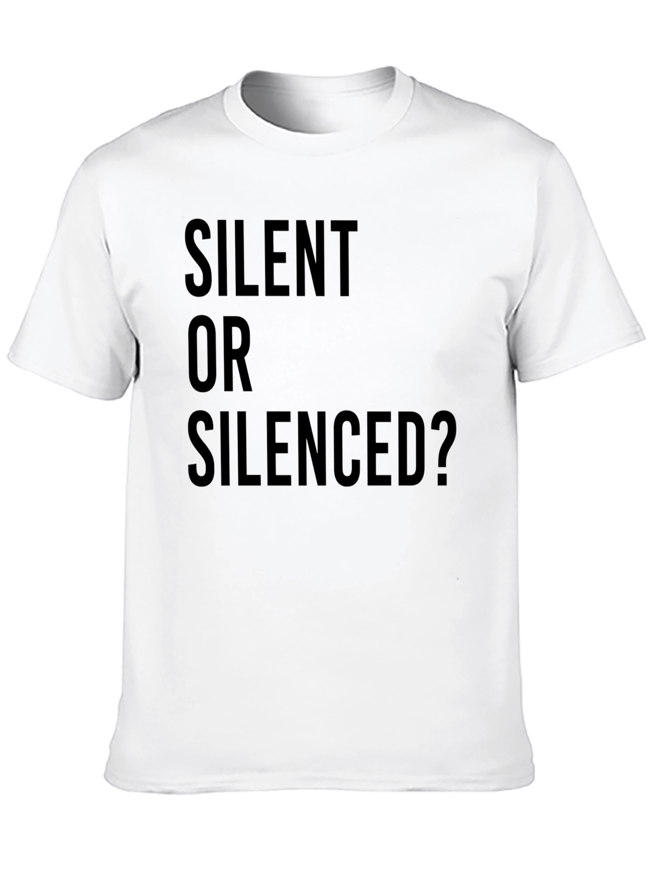 Silent or Silenced? Black Graphic Tee