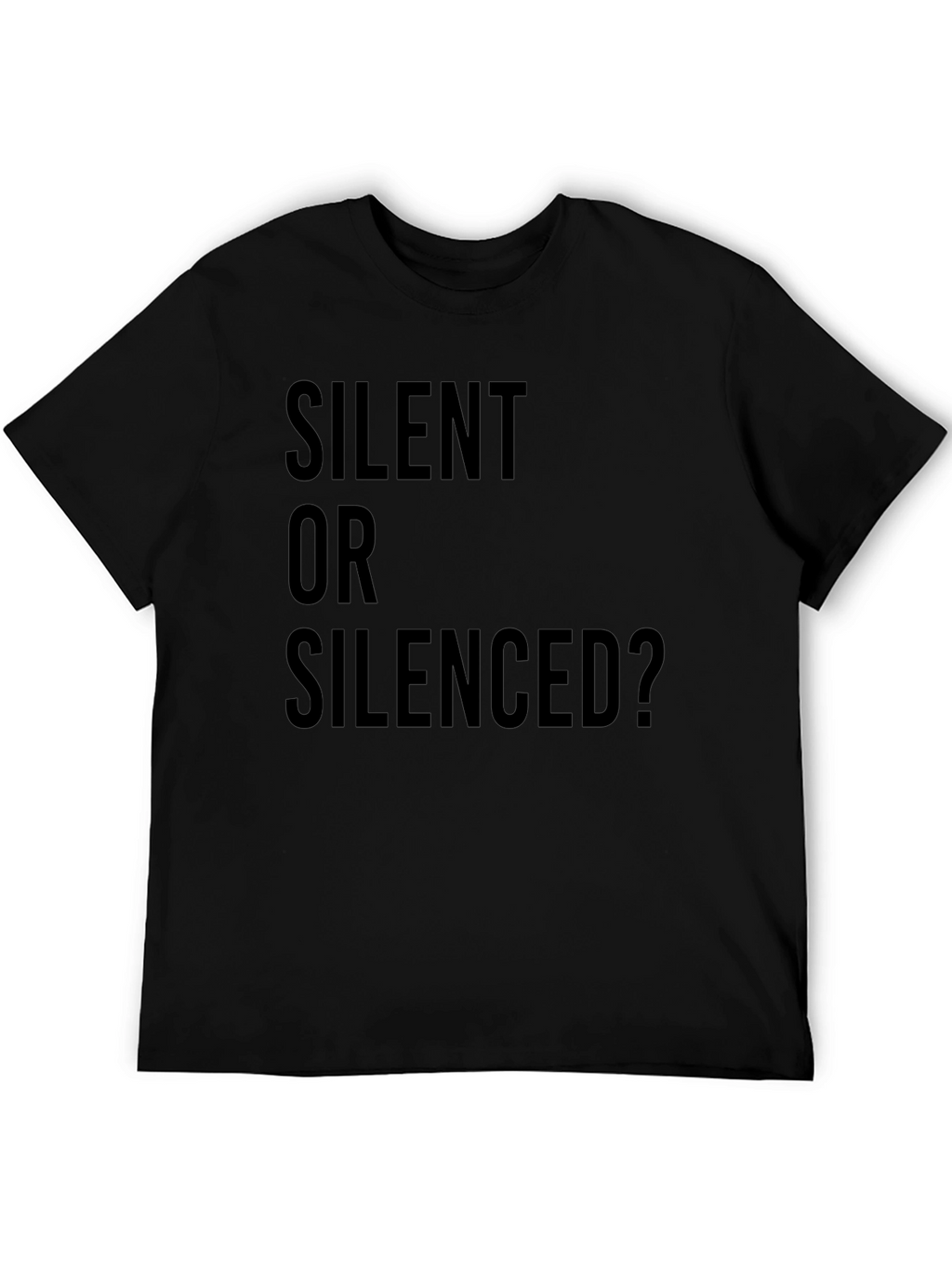Silent or Silenced? Black Graphic Tee