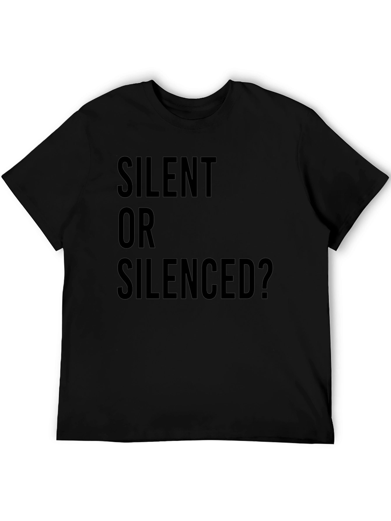 Silent or Silenced? Black Graphic Tee