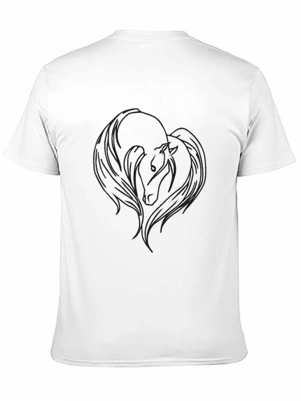 Black T-Shirt with Horse Graphic