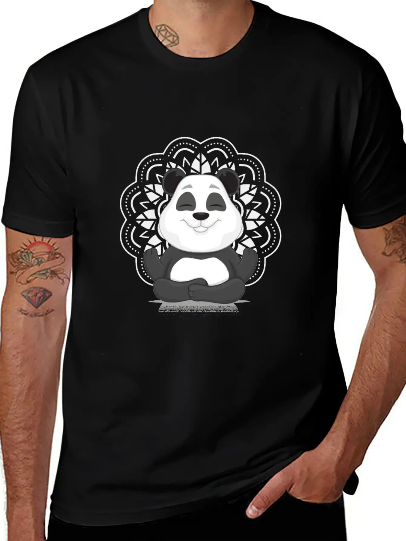 Zen Panda Casual Graphic T-Shirt – Simple And Comfortable Daily Wear